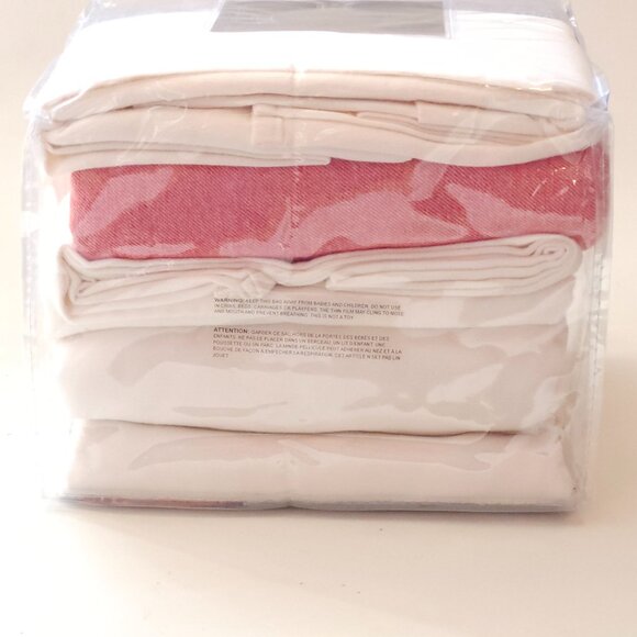 Hudson’s Bay Stripes Flannel Queen Bed Sheet Set, White BNIP 💚❤️💛💙 - Picture 3 of 6